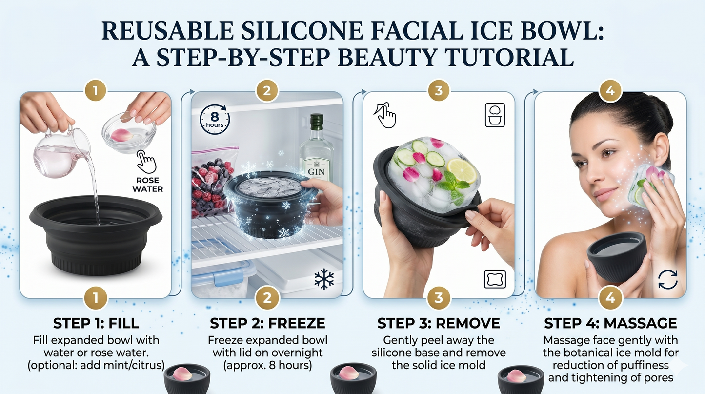 Reusable Silicone Facial Ice Bowl for Skin Care
