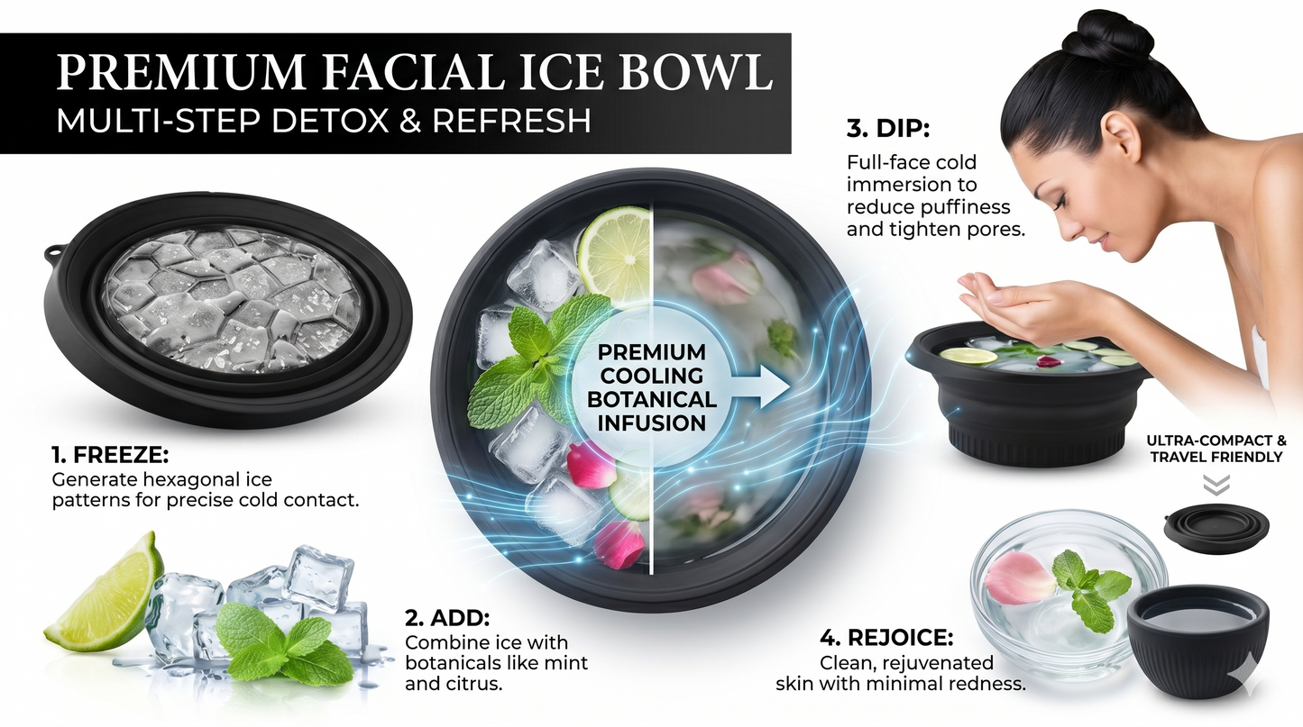 Reusable Silicone Facial Ice Bowl for Skin Care