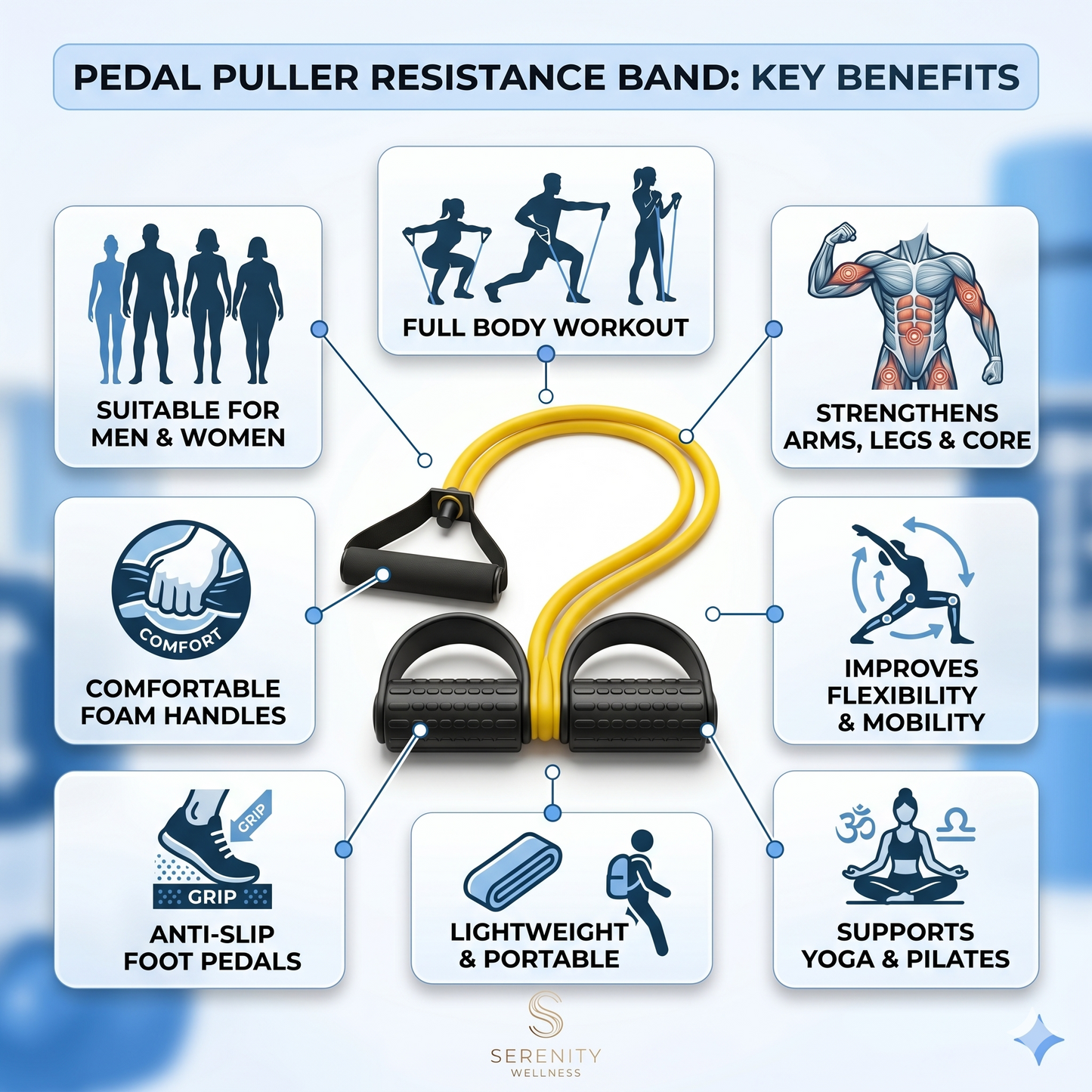 Yoga Pedal Puller Resistance Band Fitness Equipment