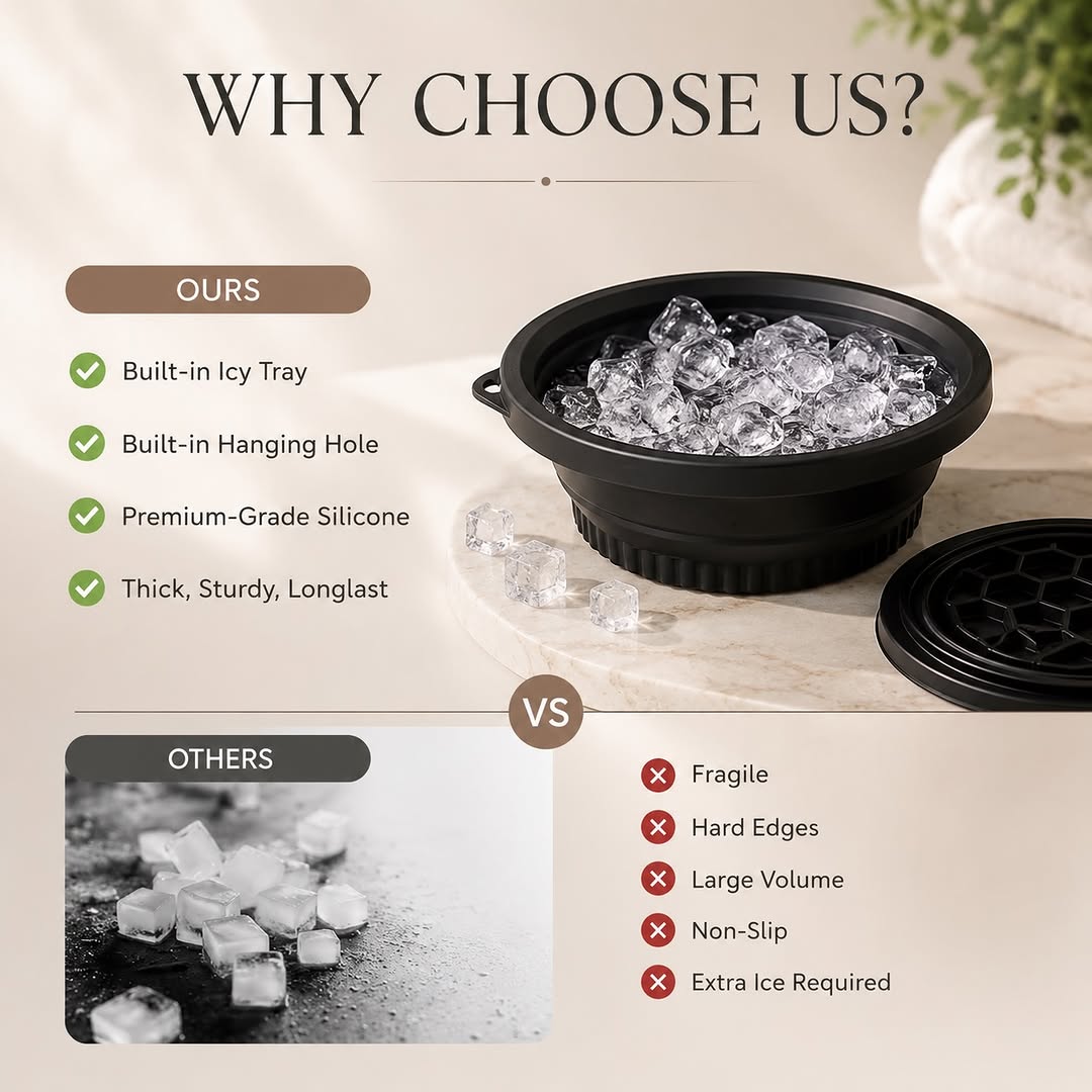 Reusable Silicone Facial Ice Bowl for Skin Care